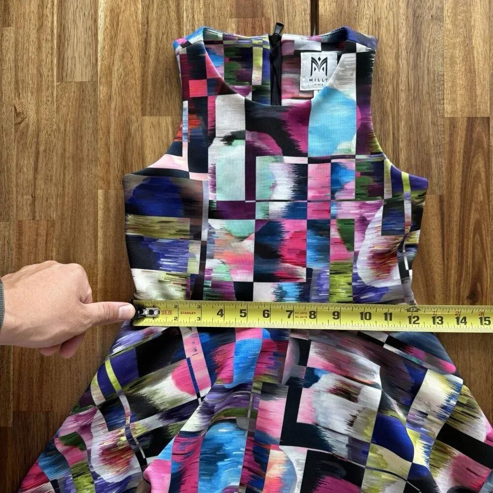 Milly Minis GIRLS dress Size 8 Years Abstract Print Multicolor Party‎